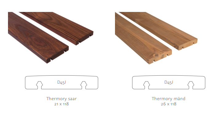 Thermory terrassilauad D45J dsaar ja mänd