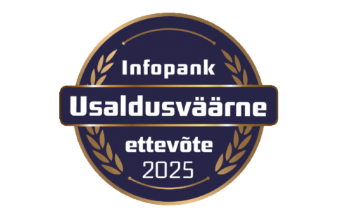 REALTY GROUP OÜ pälvis Usaldusväärne Ettevõte 2025 sertifikaadi