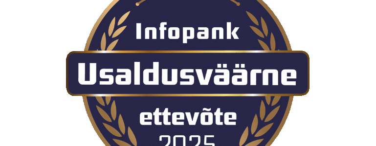 REALTY GROUP OÜ pälvis Usaldusväärne Ettevõte 2025 sertifikaadi